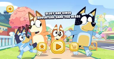 Bluey and Bingo World game Run الملصق