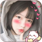 Blush: red cheeks, shy face, k ikon