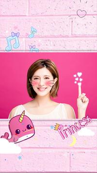 Blush: red cheeks, shy face, kawaii anime stickers poster