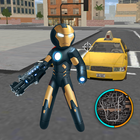 Black Iron Stickman Rope Hero Crime Gangstar иконка