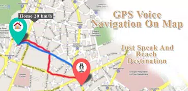 GPS Voice Navigation On Map