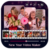 Happy New Year Video Maker - Photo Slideshow ไอคอน