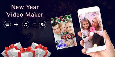 Happy New Year Video Maker الملصق