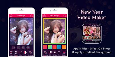 Happy New Year Video Maker تصوير الشاشة 1