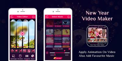 Happy New Year Video Maker تصوير الشاشة 3