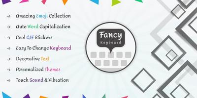 Fancy Text Photo Keyboard Affiche