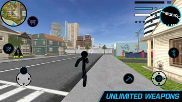 Iron Neon Stickman Rope Hero City Gangstar Mafia screenshot 1