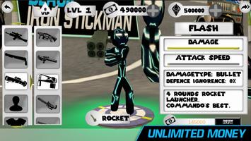 Iron Neon Stickman Rope Hero City Gangstar Mafia Ekran Görüntüsü 2