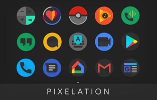 Pixelation - Dark Icon Pack تصوير الشاشة 2