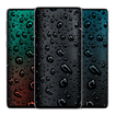 Black Water Droplets Wallpaper