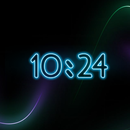 Neon Digital Clock Wallpaper APK