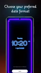 Neon Digital Clock Wallpaper アプリダウンロード