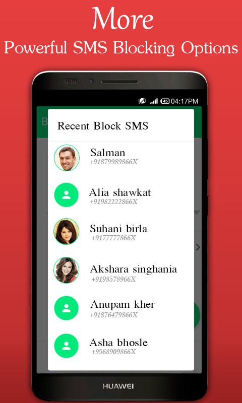Find who calls. Block SMS Block.