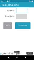 Converter Fração para Decimal โปสเตอร์