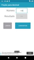 Converter Fração para Decimal syot layar 1