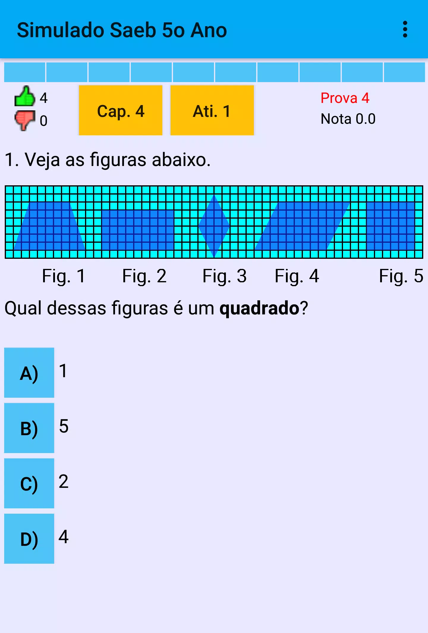 Quiz de Matemática para o Saeb 2023 - 5° ano