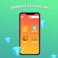 Diamantes e Codiguins FF Grátis Affiche