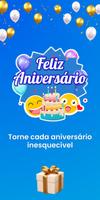 Cartão Mensagem de Aniversário الملصق