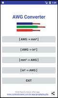 AWG -> mm²/in² -> AWG  - Convertisseur Affiche