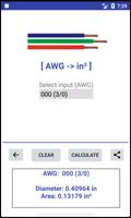 AWG -> mm²/in² -> AWG  - Convertisseur capture d'écran 2