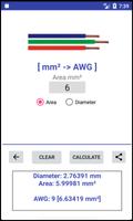 AWG -> mm²/in² -> AWG  - Convertisseur capture d'écran 3
