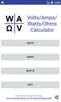 Volt/Amp/Watt/Ohm - Calculator poster