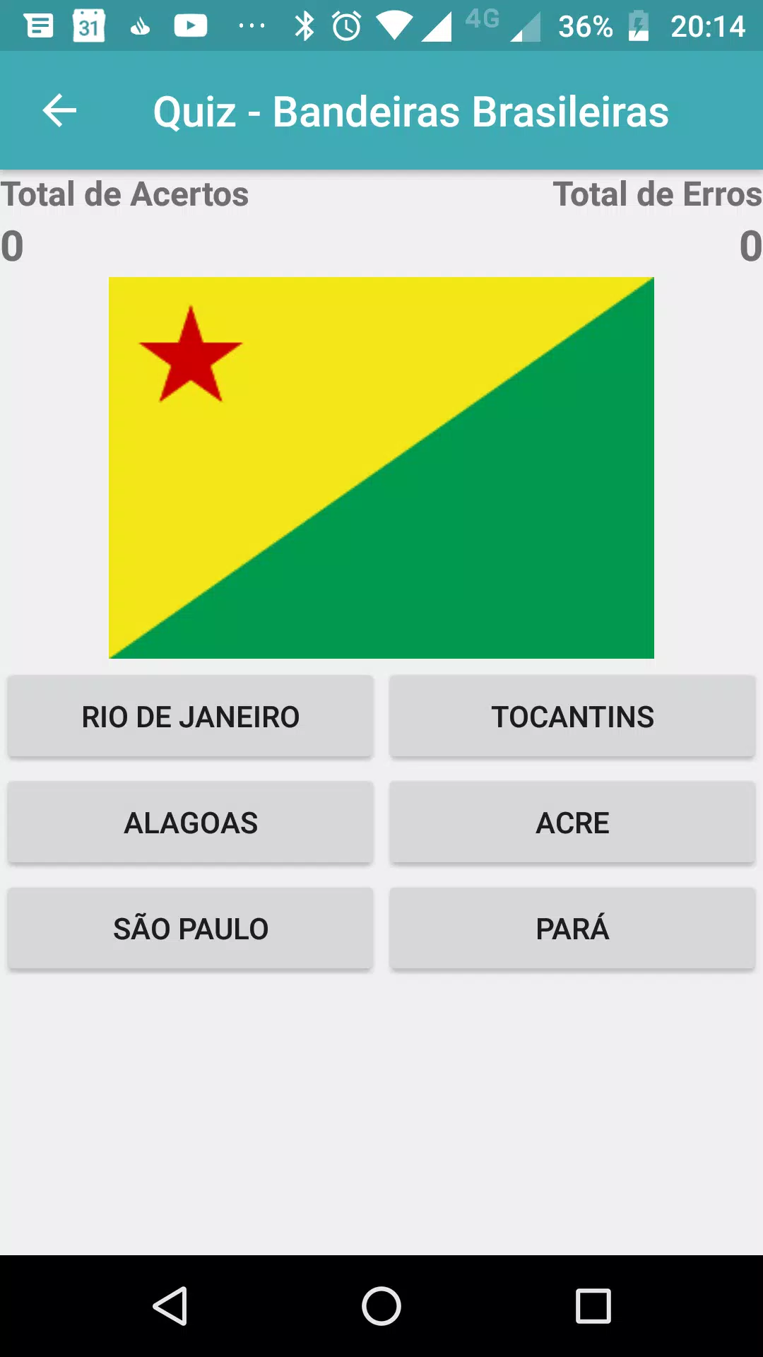 Quiz Bandeiras dos Estados Brasileiros #Educação #Quiz 