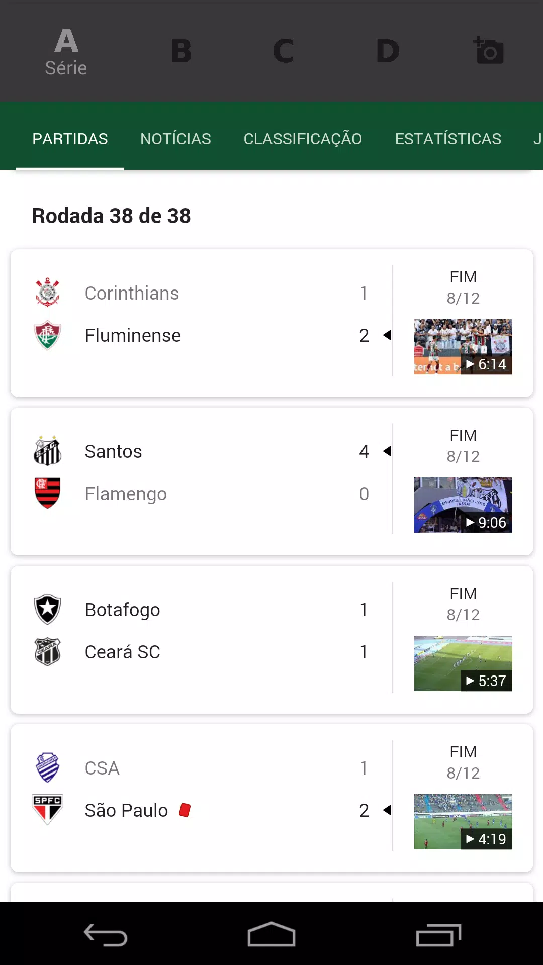 Resultados de Jogos