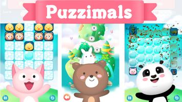 Puzzimals - Cute Animals in Fun Match 3 Puzzles الملصق