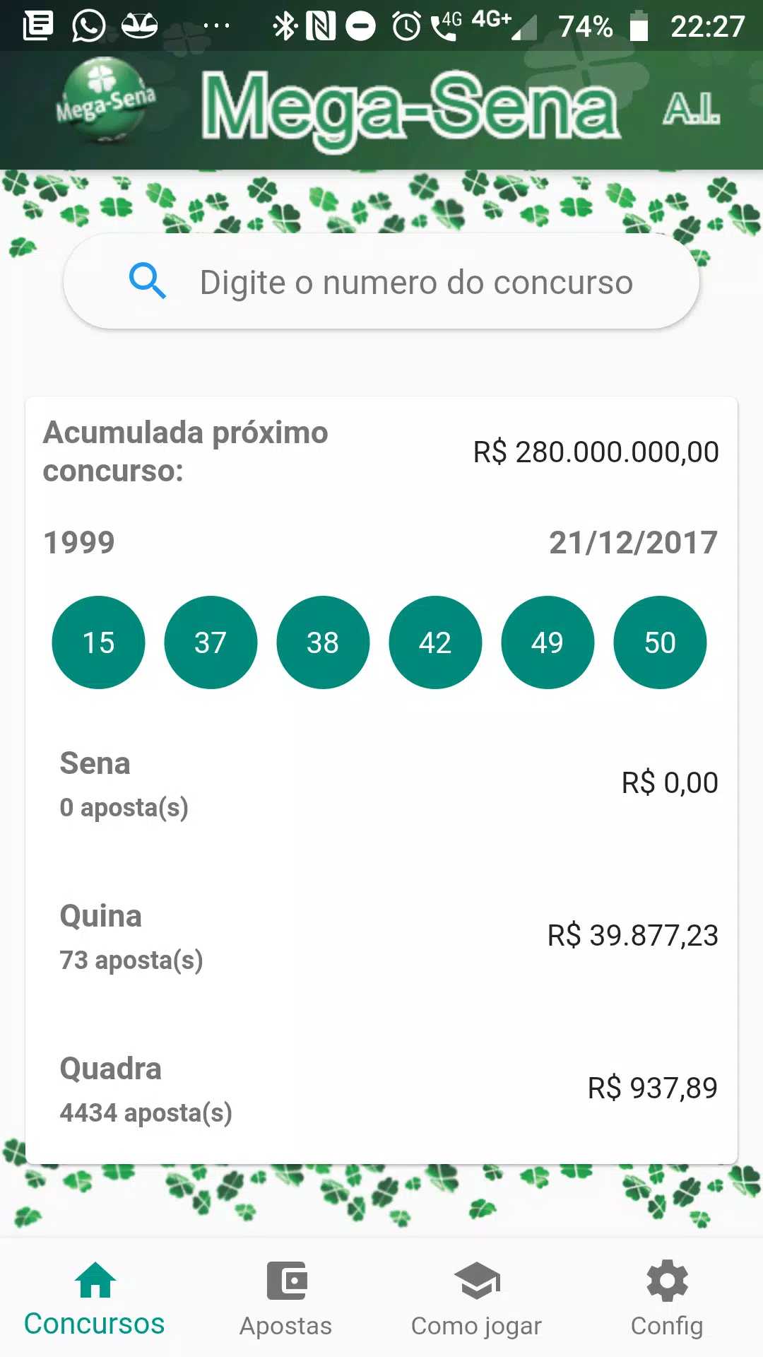 Descarga de APK de Lotofacil AI - Robo da Loteria Federal para Android