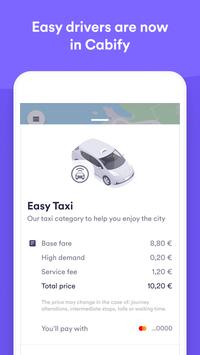 Easy Taxi, a Cabify app poster