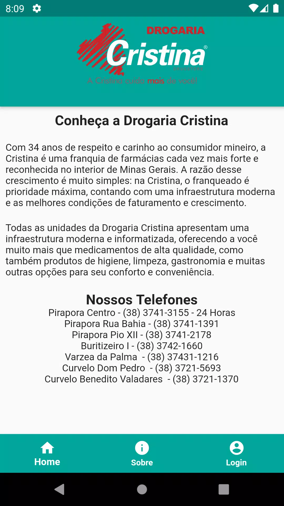▷ Drogaria Cristina  Farmácia em Pirapora - MG