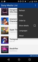 Media List (for Sony) captura de pantalla 1