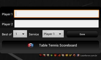 Table Tennis Scoreboard स्क्रीनशॉट 1