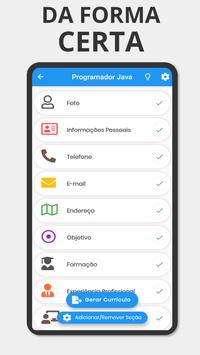 Fazer Currículo em PDF - Curriculum Vitae Grátis 截图 1