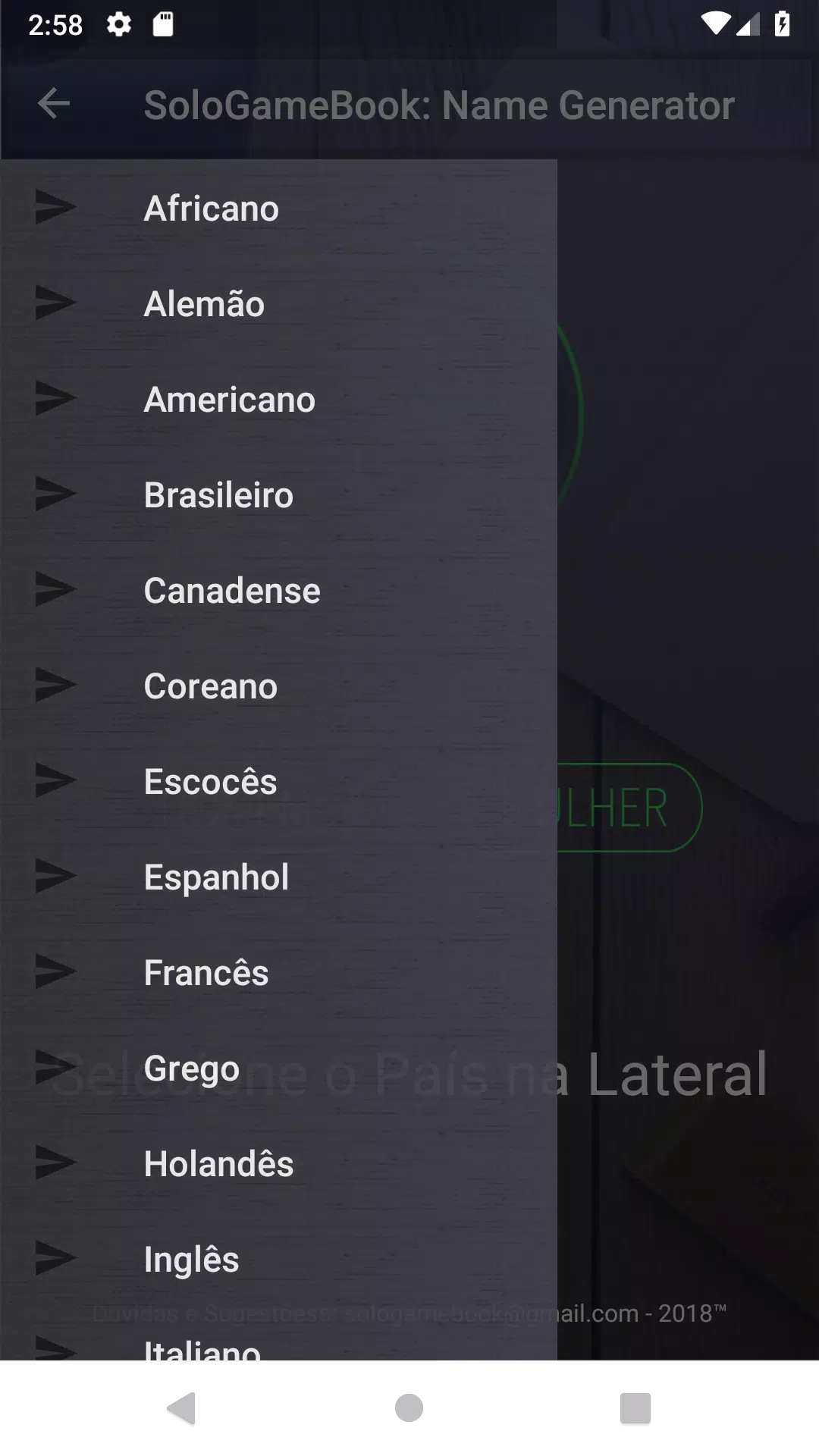 Download do APK de Gerador de Nomes para Android