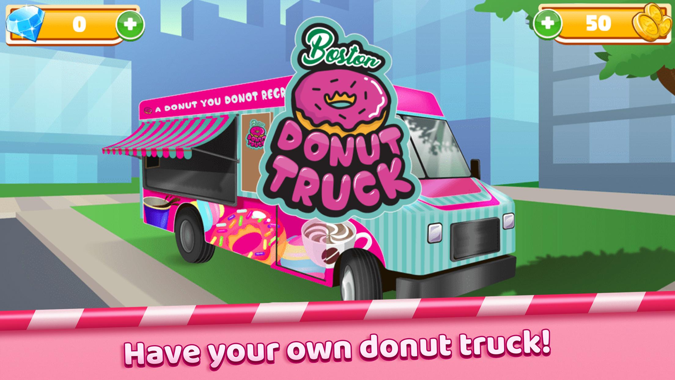 Boston Donut Truck: Food Game পোস্টার.