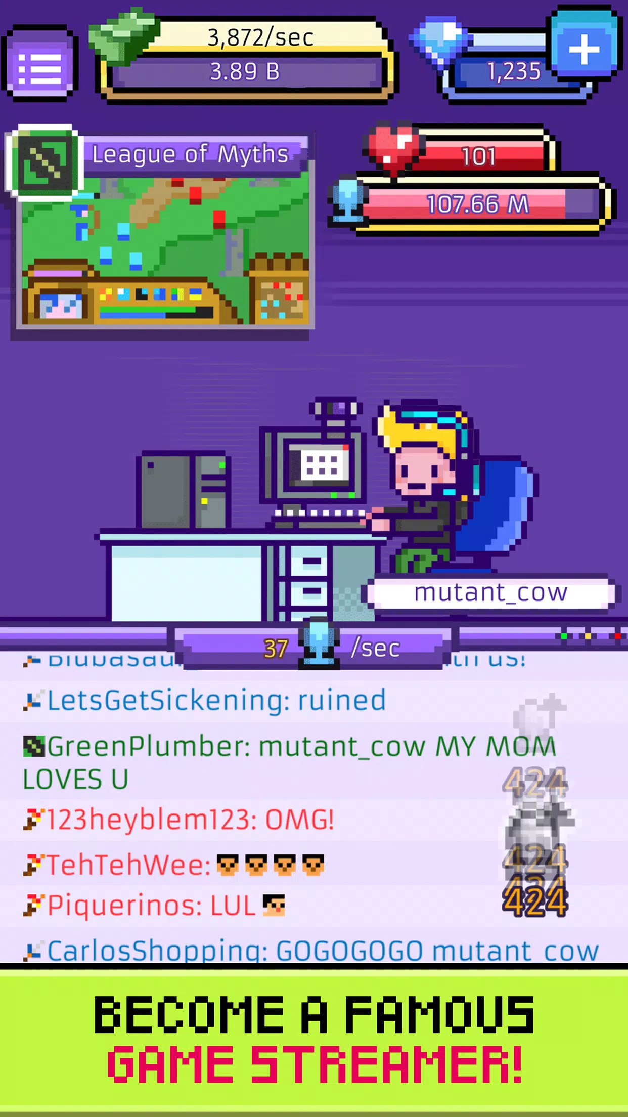 xStreamer: Idle Simulator Game