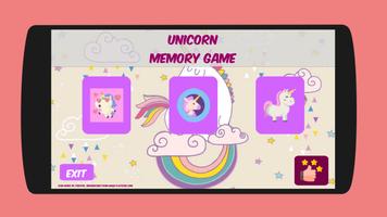 Unicorn Memory game Affiche