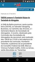 Notícias da OAB Bahia capture d'écran 1