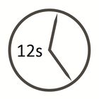 Uhrzeit mit Sekundenanzeige icône