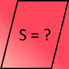 Zone du parallélogramme icône