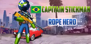 Stickman Capitaine Brazil Rope Hero Gangster