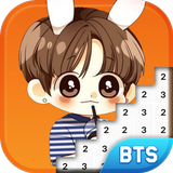 BTS Army Pixel Art - Number Coloring Books simgesi
