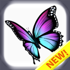 Papillon couleur par numéro: B icône