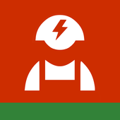 Mobile electrician icon