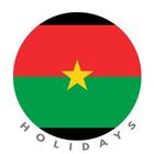 Burkina Faso Holidays : Ouagadougou Calendar icône
