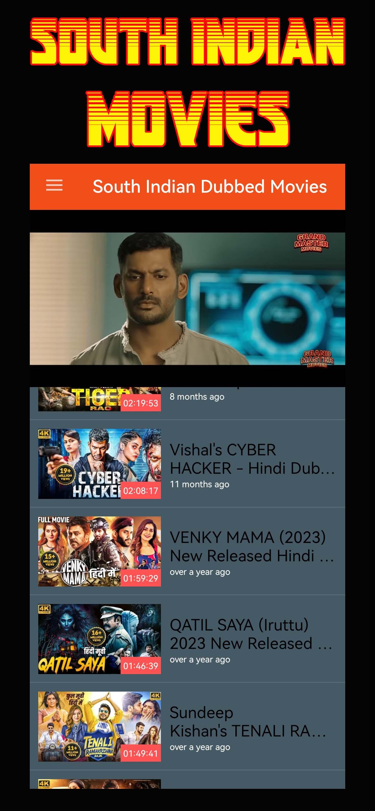 South Indian Dubbed Movies APK for Android Download