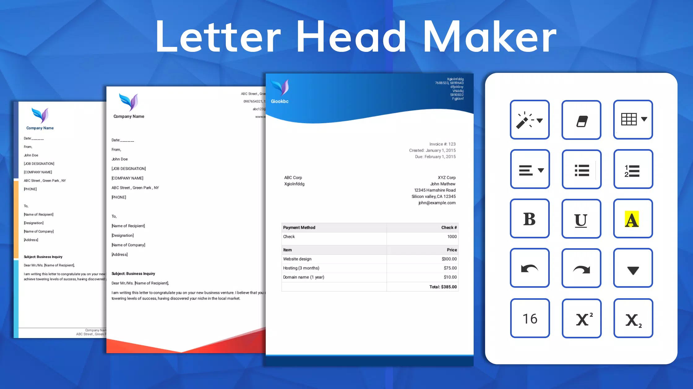 Tải Xuống Apk Letterhead Maker With Logo Pdf Cho Android