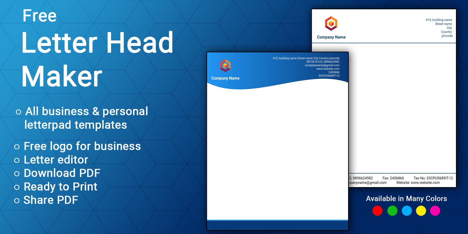 letterhead maker business letter